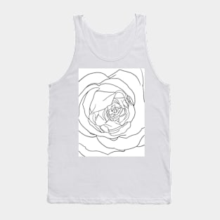 Rose petal Line art Tank Top